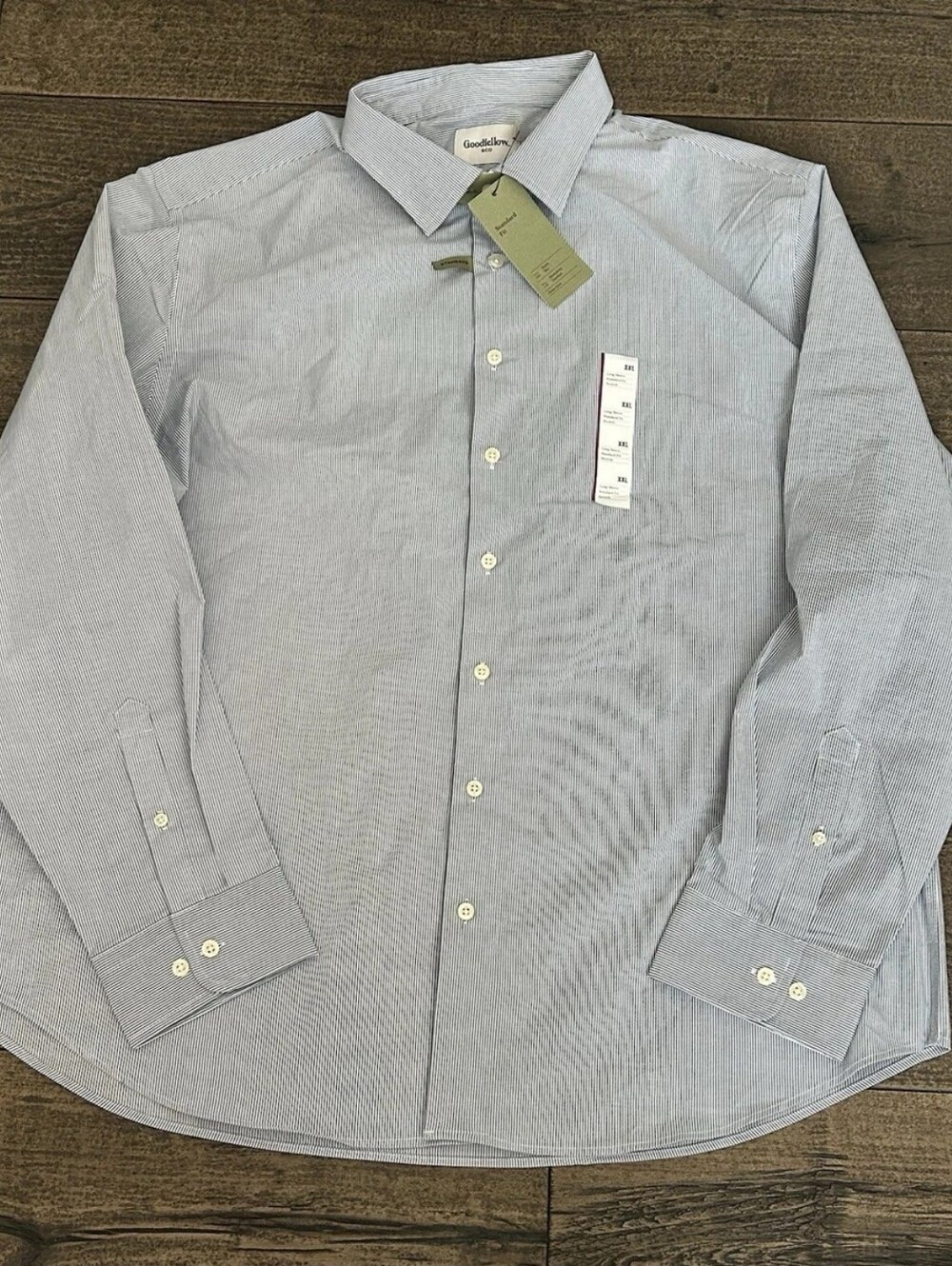 Goodfellow & Co Men’s Light Blue Micro-Stripe Dress Shirt